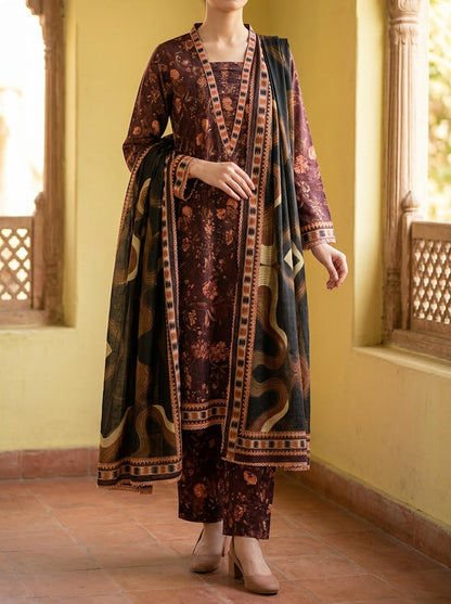 Shaam - 3 Piece Stitched Lawn Suit