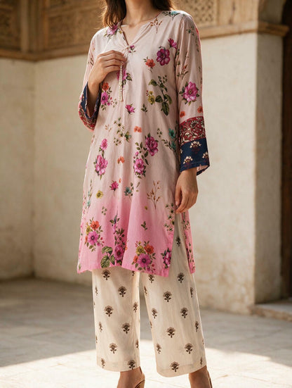 Sahar - 2 Piece Stitched Lawn Suit