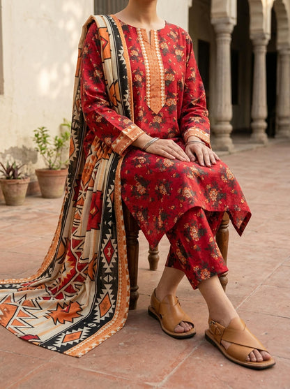 Kilim - 3 Piece Stitched Lawn Suit