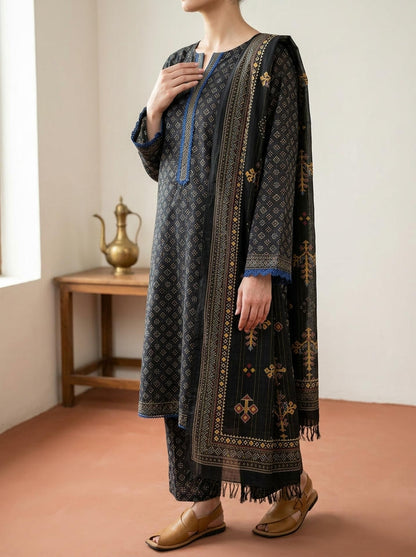 Raat - 3 Piece Stitched Lawn Suit